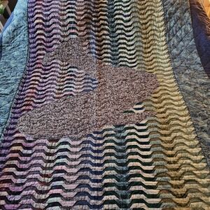 Quilt Handmade With While Multi-Colored Vintage 1997 With Initial JWA.